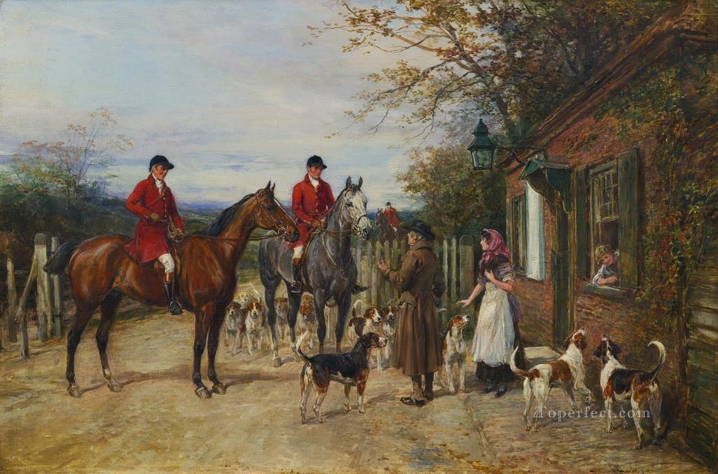 AFTER THE HUNT Heywood Hardy hunting Oil Paintings
